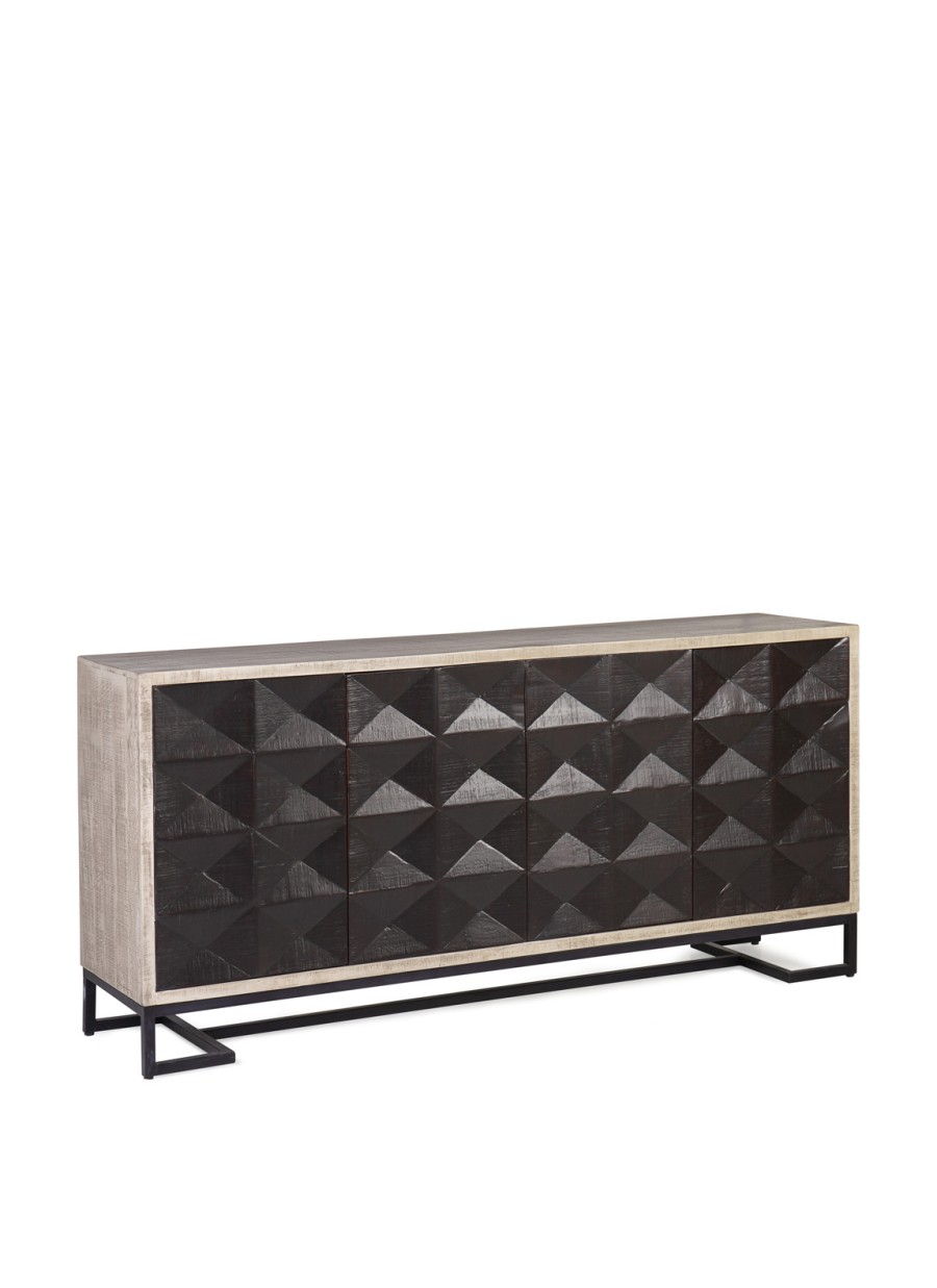 Bufet Gatsby 4 Puertas Negro 183x45x85cm