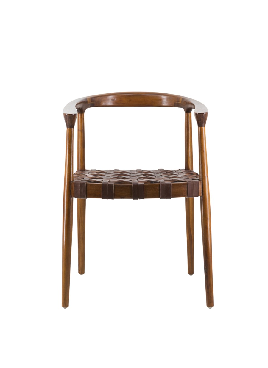 Sillón Tetuán Trenza Marrón 55x50x75cm