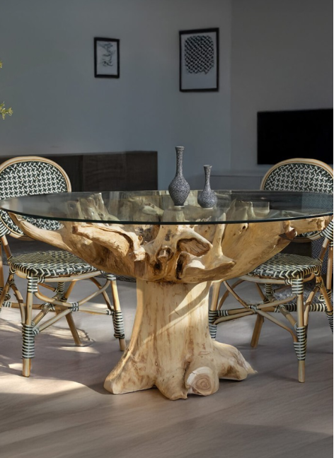 Mesa Raíz Teka Blanqueada 2...