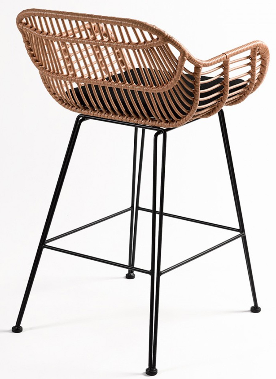 Taburete Colombia Ratán y Pata Negra...