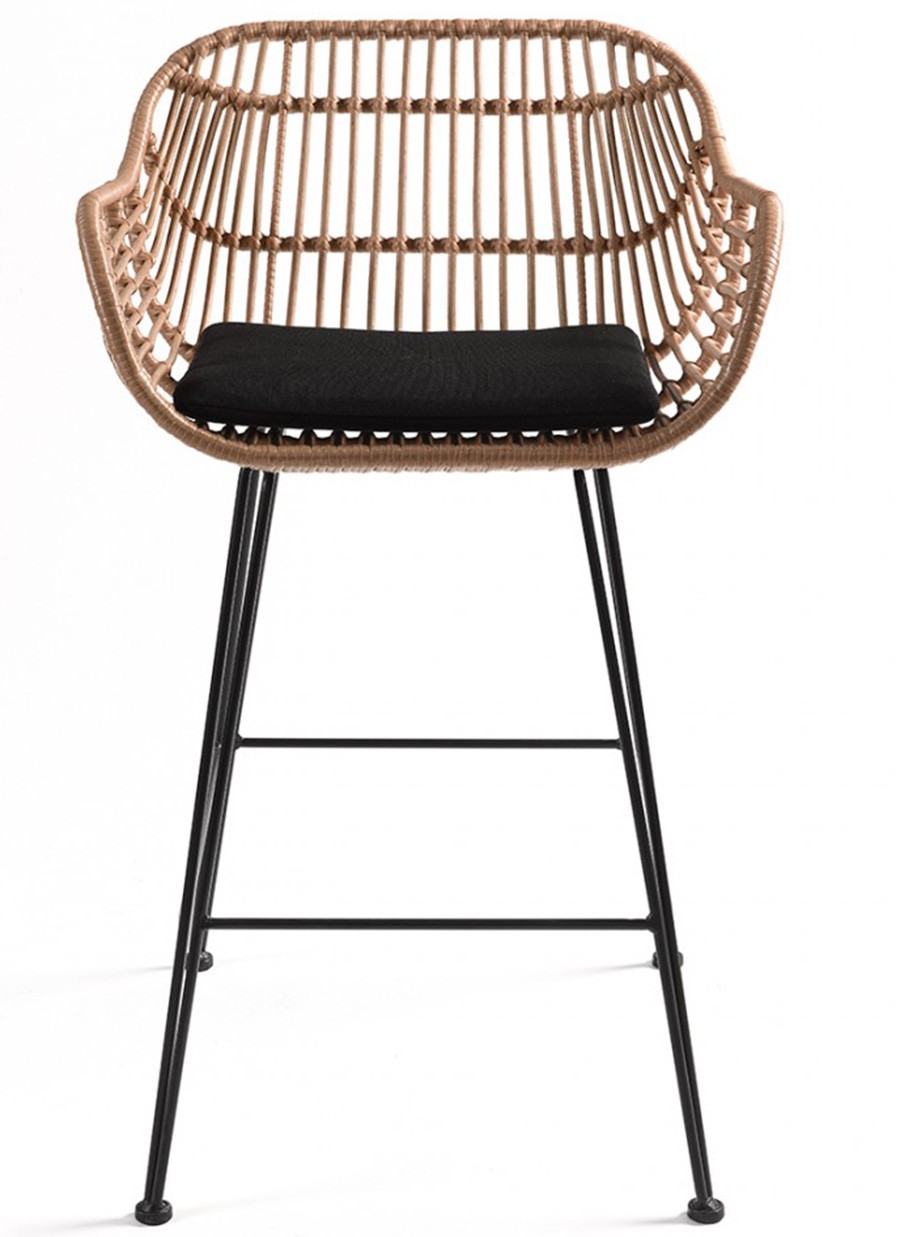 Taburete Colombia Ratán y Pata Negra...