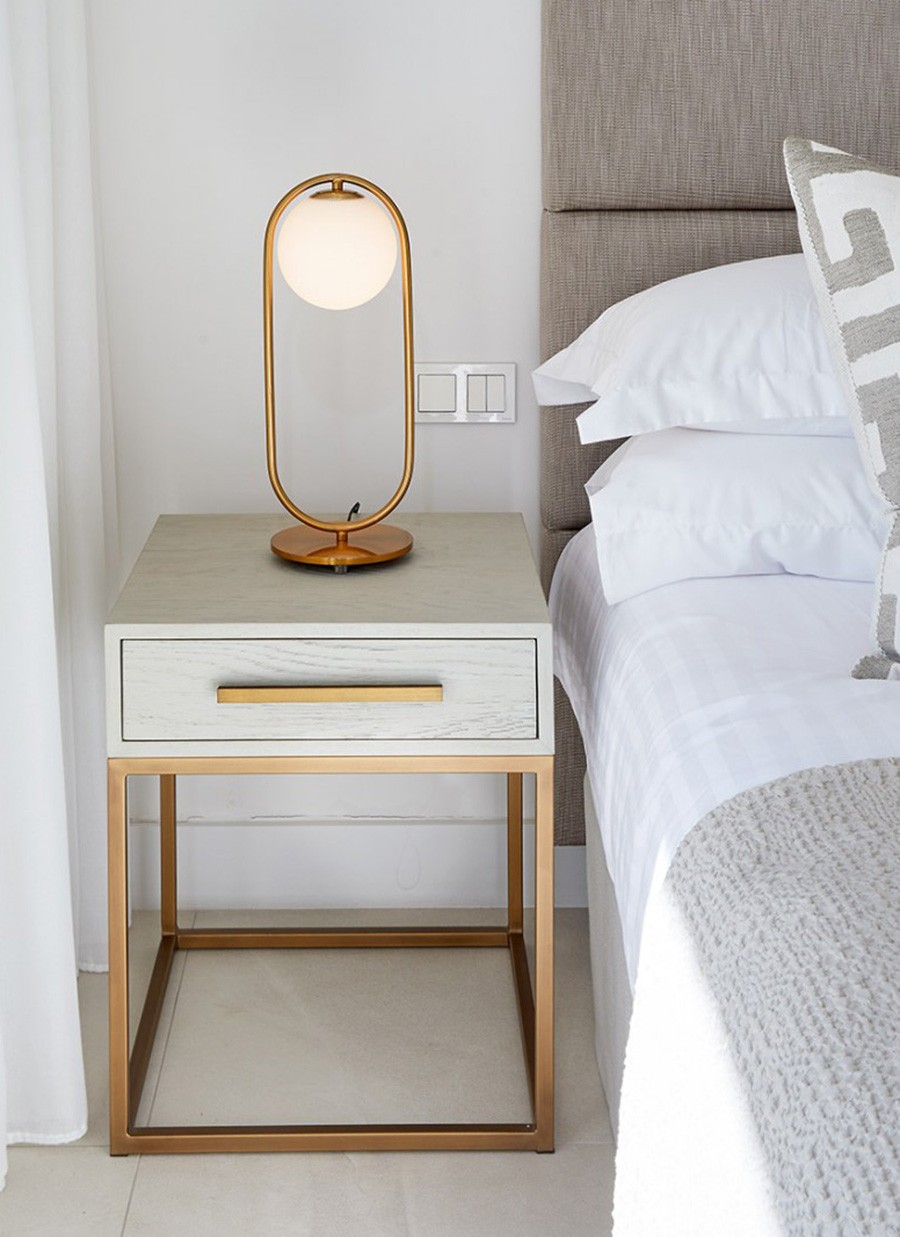 Mesita de Noche Somalia Blanco y...