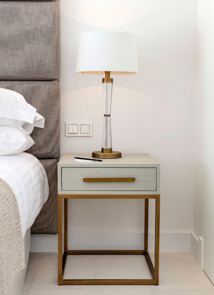 Mesita de Noche Somalia Blanco y...