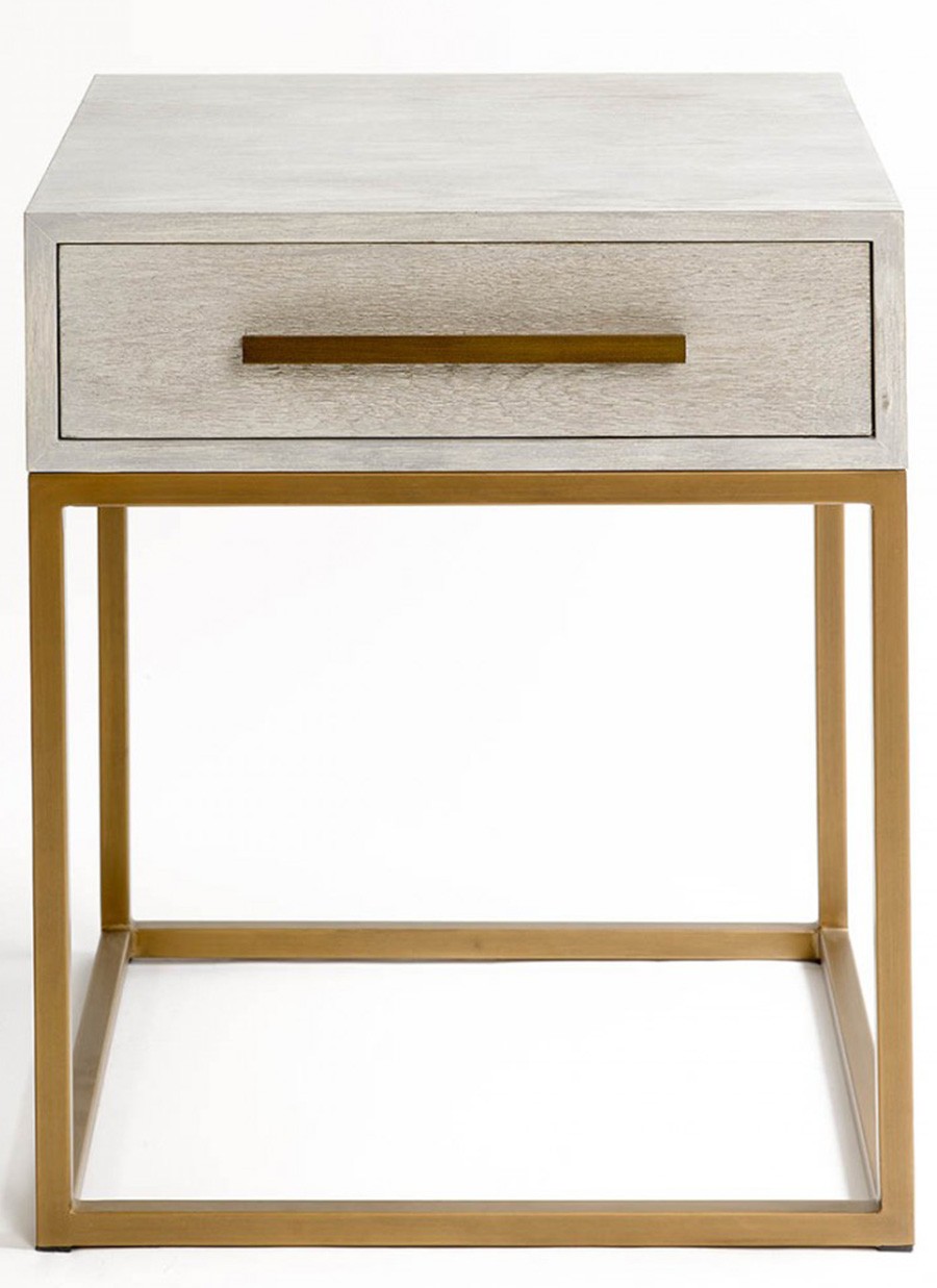 Mesita de Noche Somalia Blanco y...