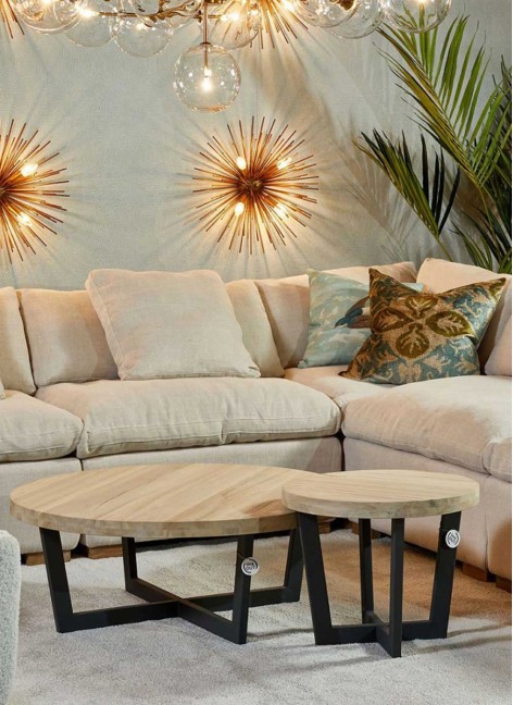 Mesa Malta Grafito y Teca...