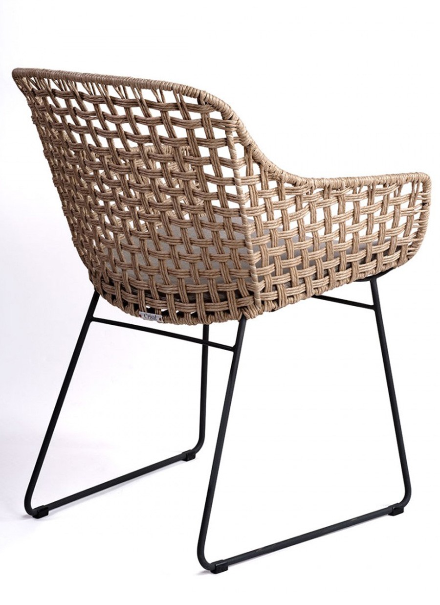 Silla Ecuador Ratán, Metal y Cojín...