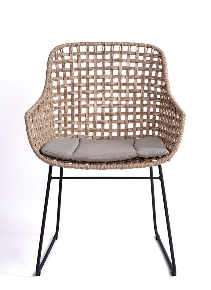 Silla Ecuador Ratán, Metal y Cojín...