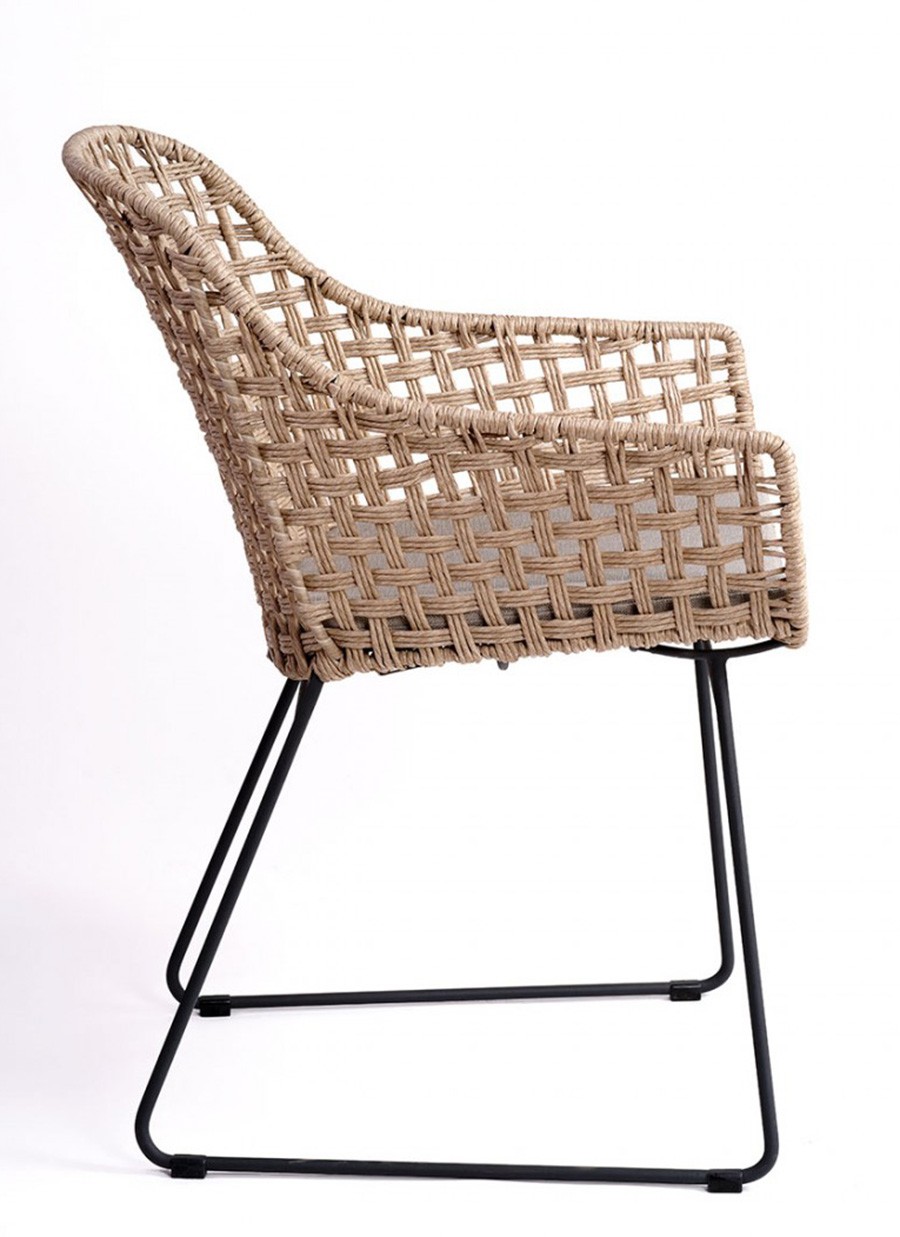 Silla Ecuador Ratán, Metal y Cojín...