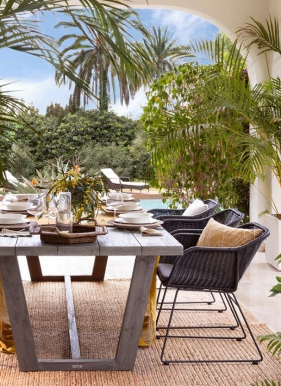 Sillón Marea Ratán Sintético y Metal...