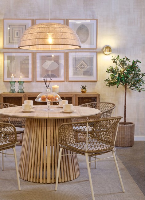 Silla Flor Cuerda y Metal...