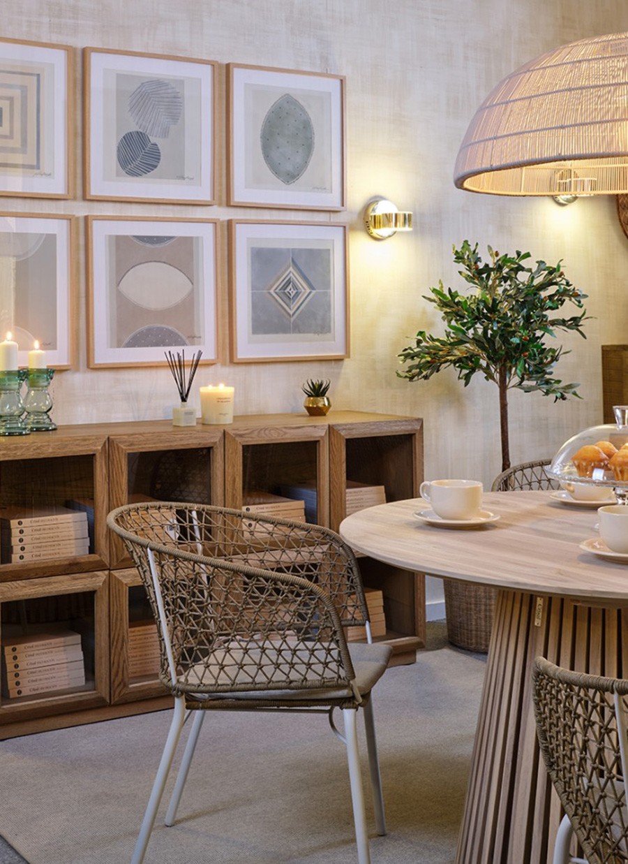 Silla Flor Cuerda y Metal...