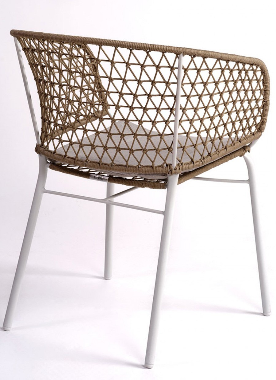 Silla Flor Cuerda y Metal...