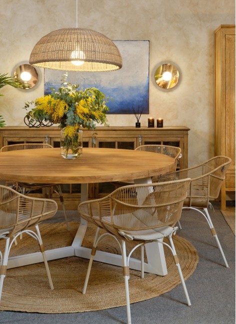 Mesa Solana Teca y Aluminio...