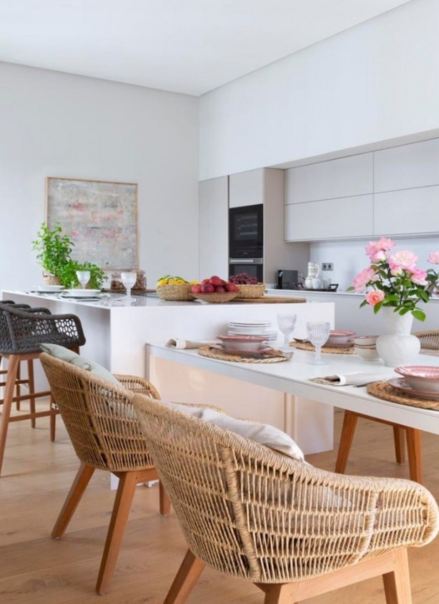 Silla Teca y Cuerda 62x62x81 cm