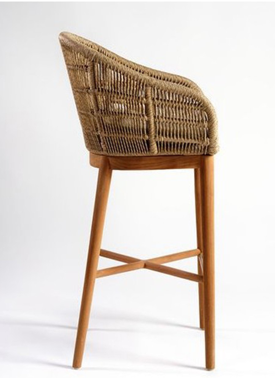 Taburete Monsa Cuerda y Teca...