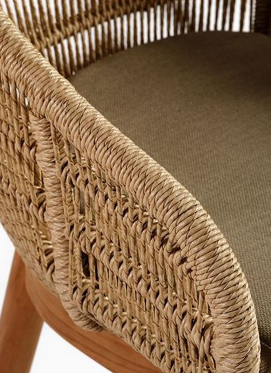 Taburete Monsa Cuerda y Teca...