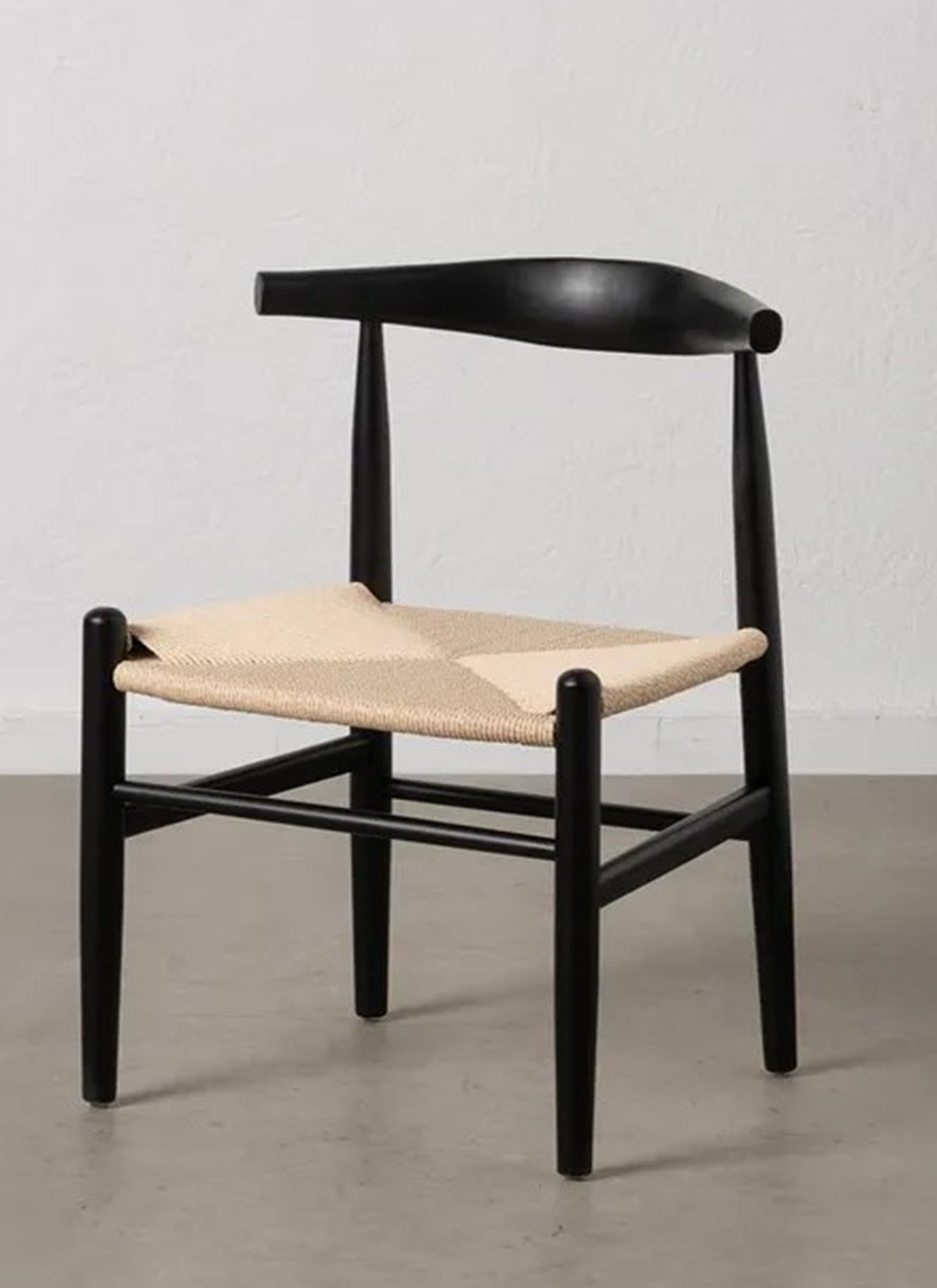 Silla Raíces Madera y Fibra 53,5x47x77cm