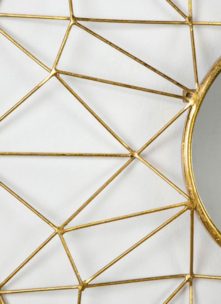 Espejo Helsinki Redondo Metal Dorado...