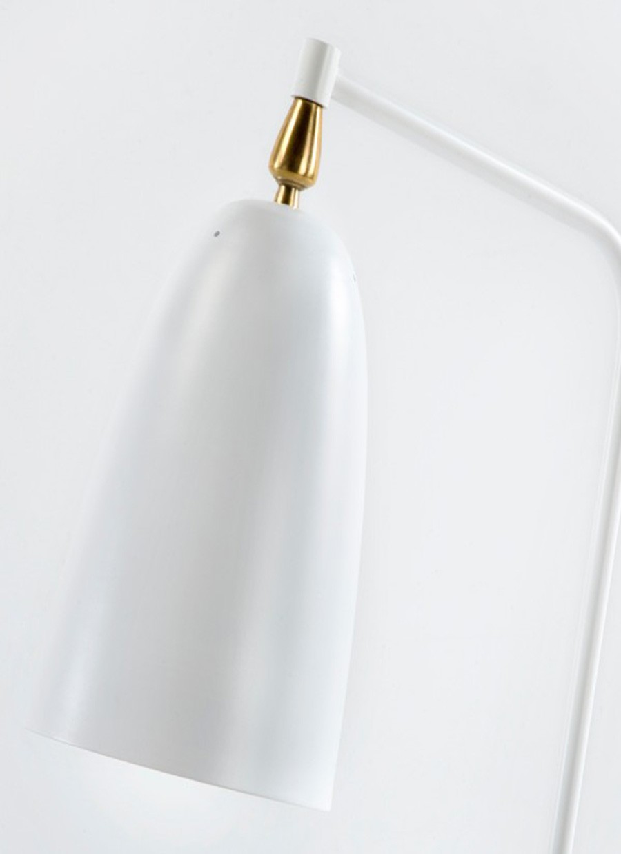 Lámpara Pekin de Pie Metal/Blanco...