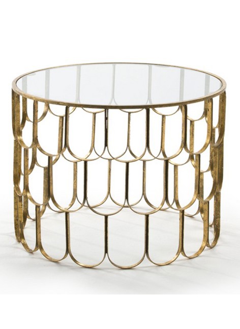 Mesa Brisa Dorado 54x54x43 cm