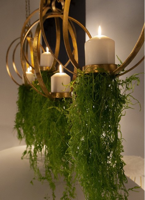 Candelabro Ereva Dorado...