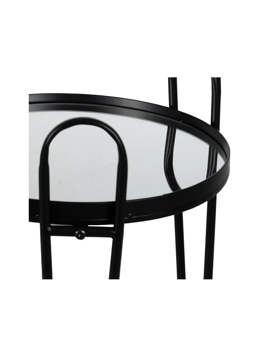 Camarera Negro Metal-Cristal...