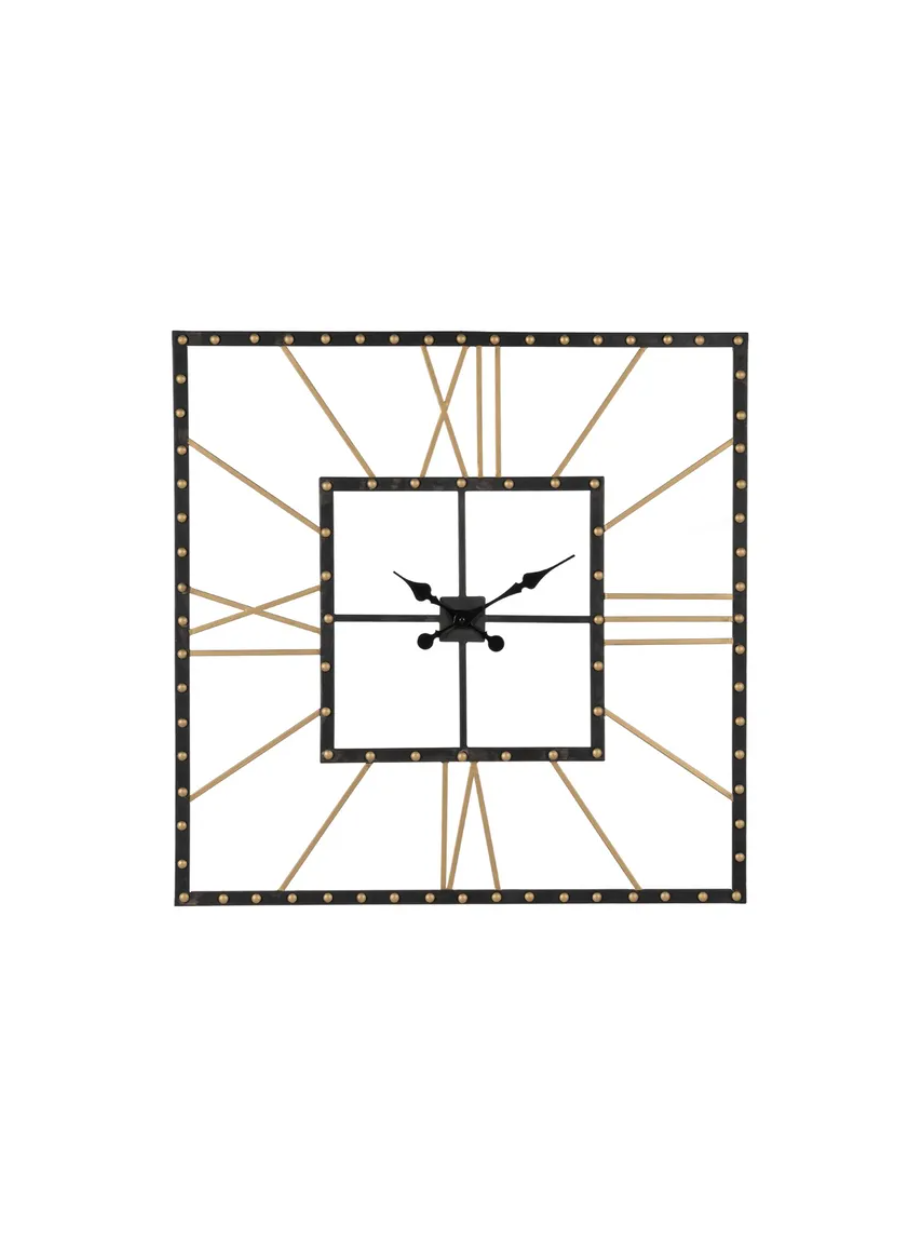 Reloj Negro/Metal 80x3,5x80cm