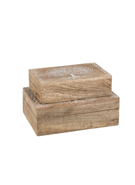 Set 2 Cajas Blanco-Natural...