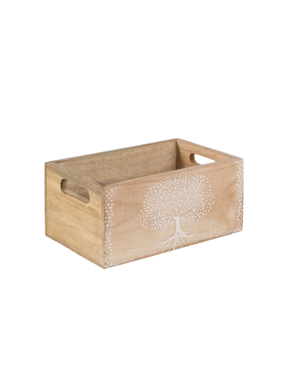 Set 2 Cajas Blanco-Natural 24x16x11cm