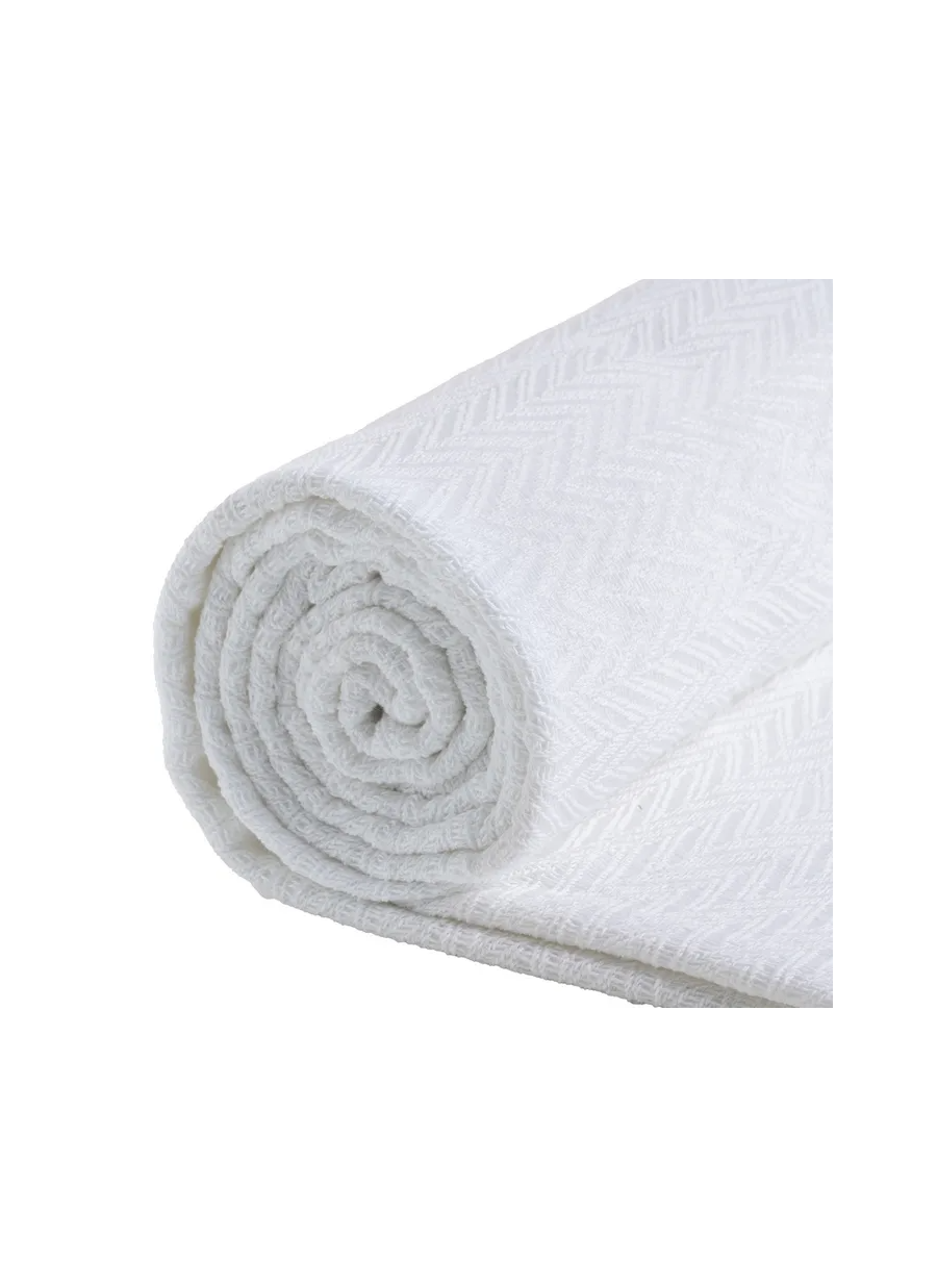 Plaid Espiga Blanco Algodón 180x260cm