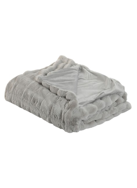 Manta Gris Claro Cama...