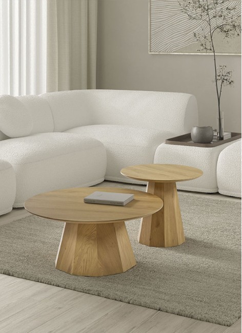 Mesa Cabana Madera 90x90x35 cm