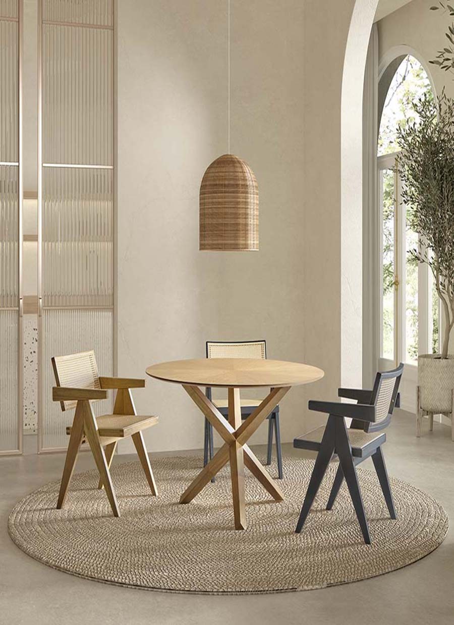 Mesa Alonso Madera 120x120x75 cm