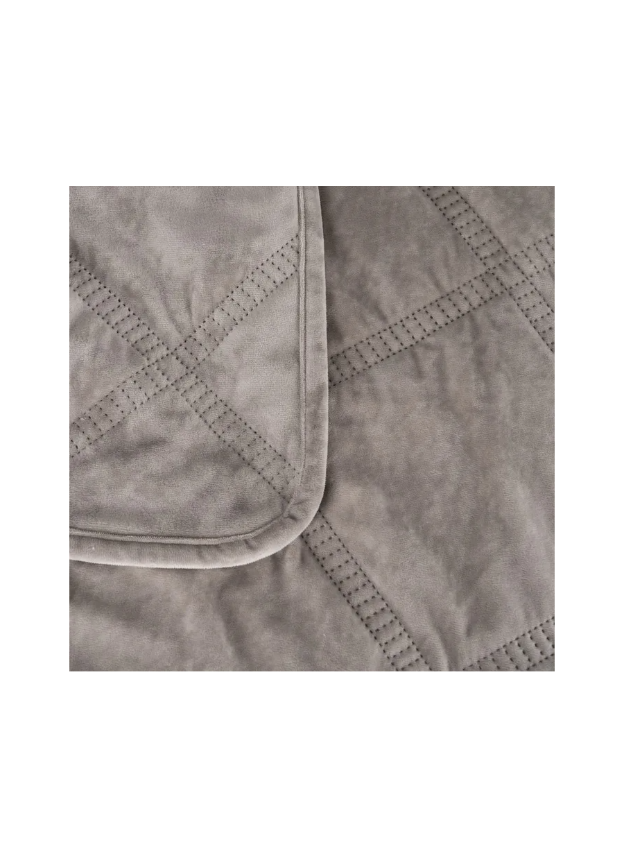 Colcha Gris Poliéster Textil/Hogar...