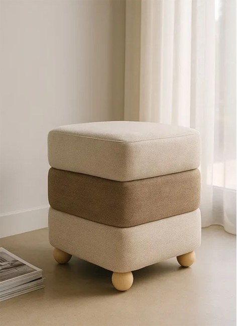 Puf Penelope Mix Beige-Topo...