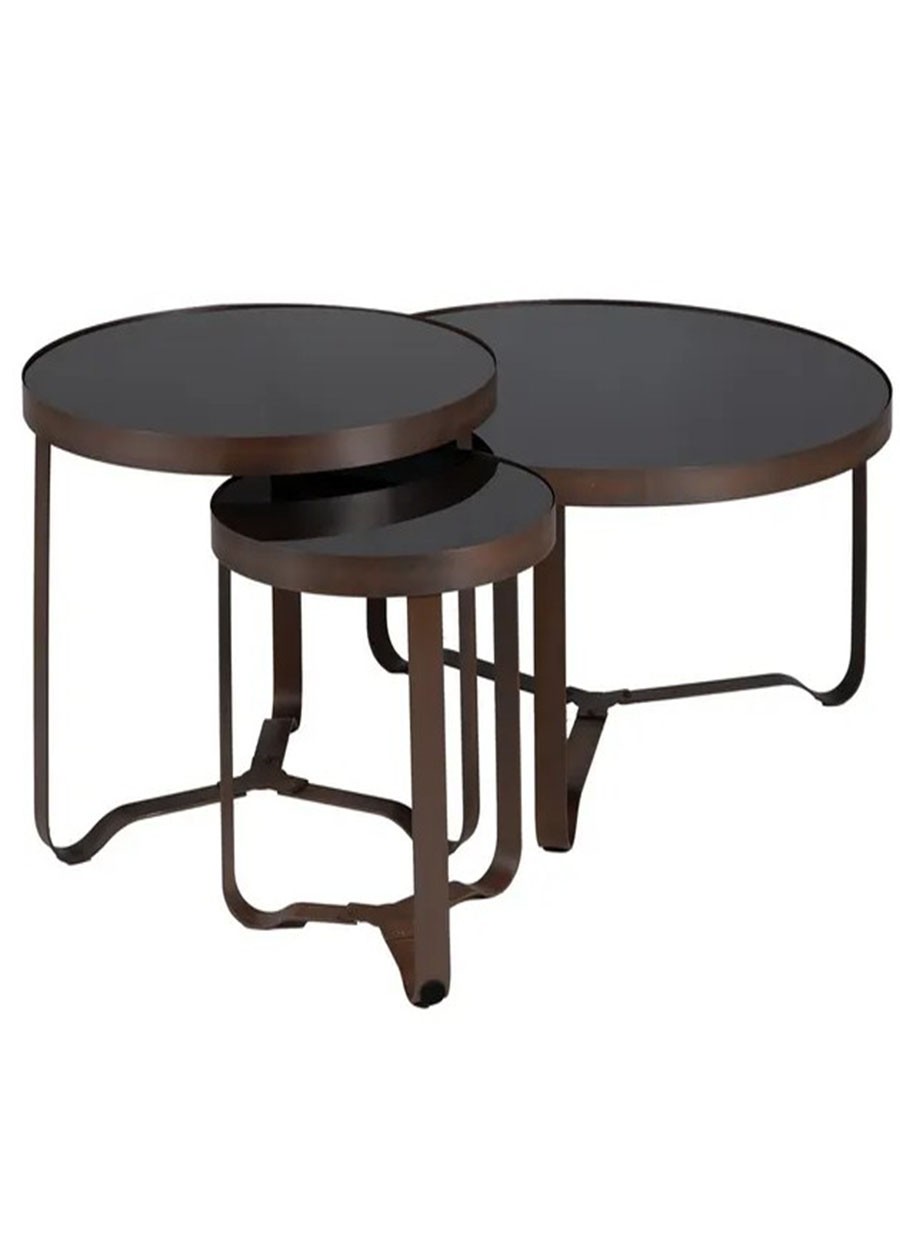 Mesa Auxiliar Ruix Metal y Cristal...