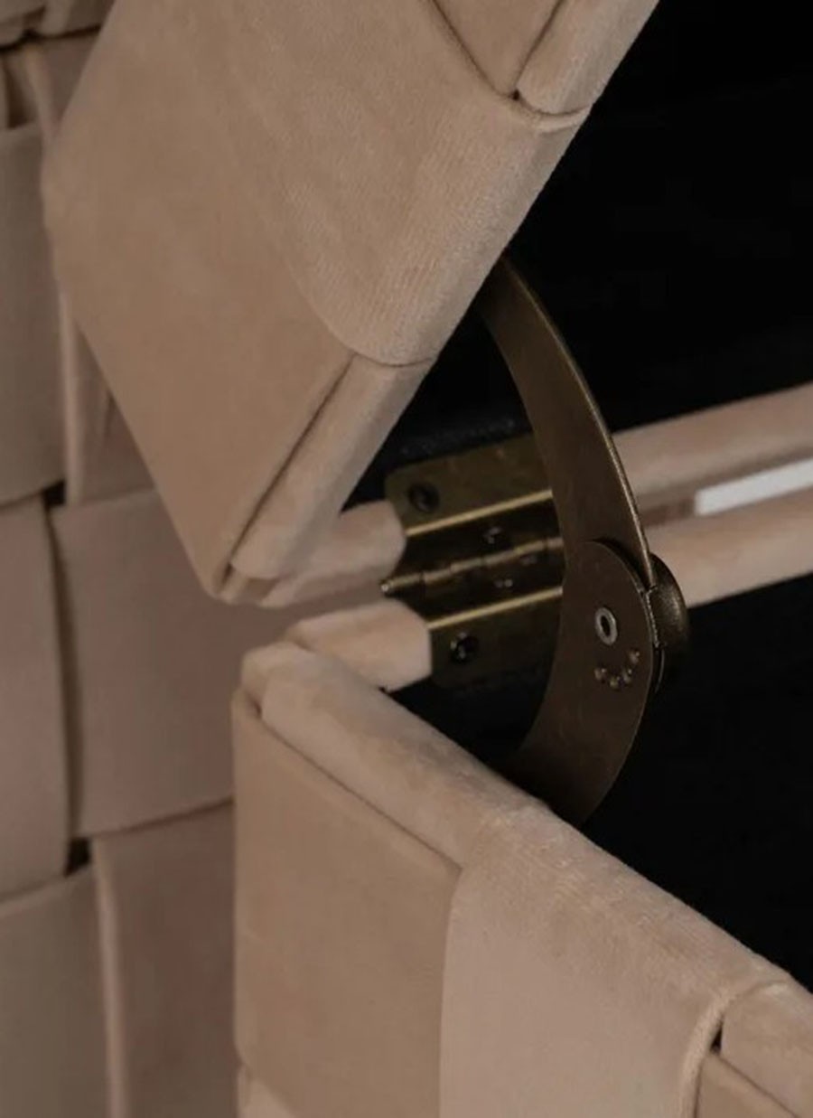 2 Baules Pompidou Tela Beigs 40x40x43 cm