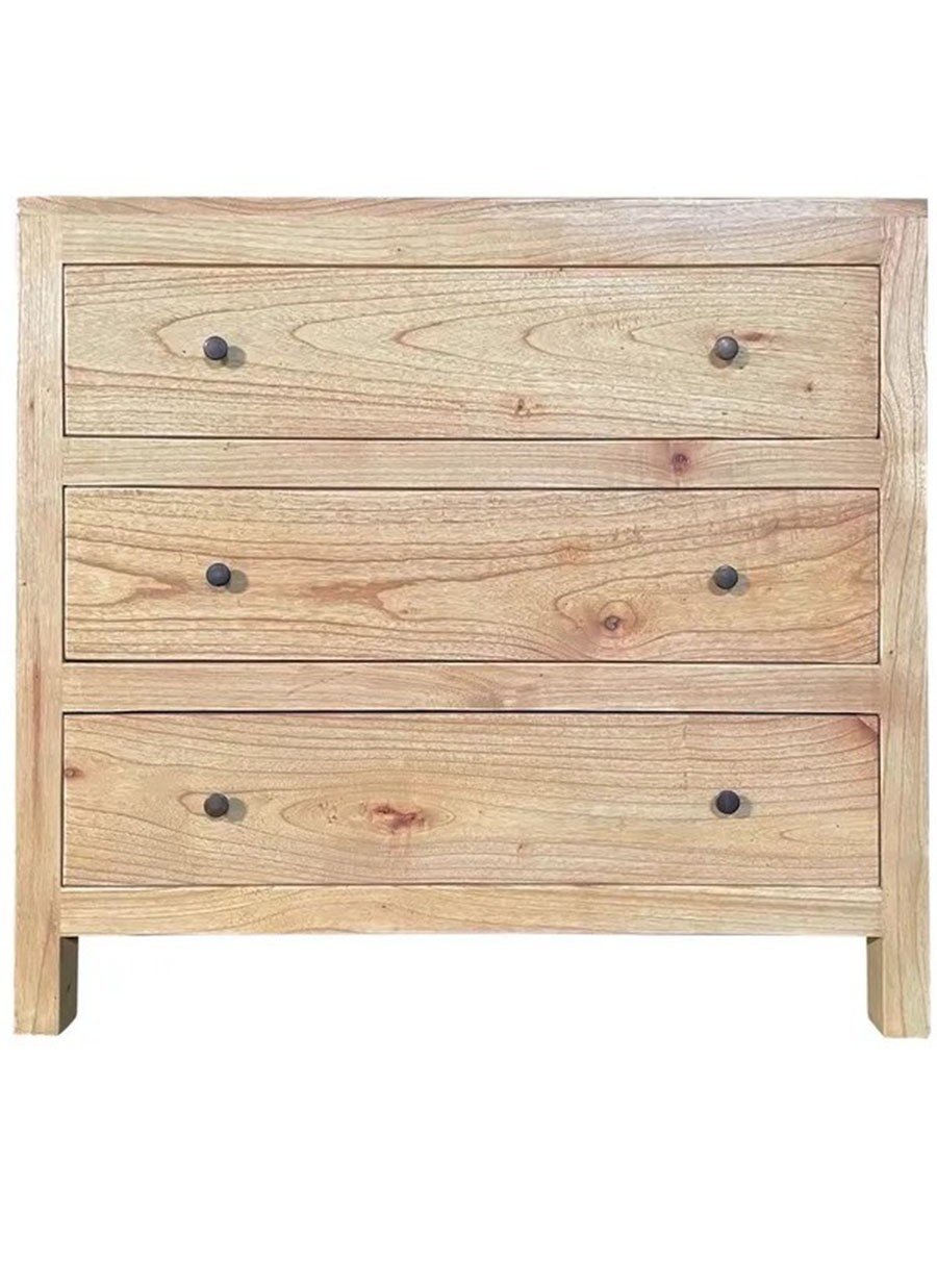 Cómoda Natural Madera Mindi 90x40x85 cm