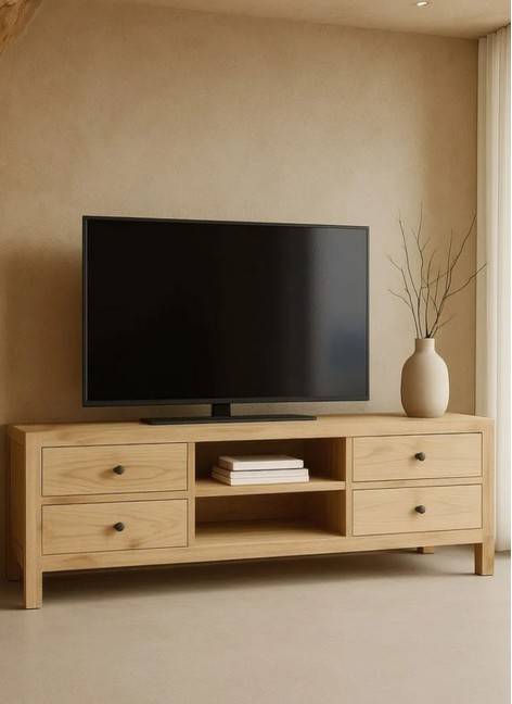 Mueble TV Madera Mindi...