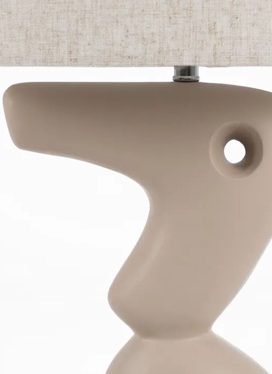 Lámpara Suelo Dry Topo Beige Resina...