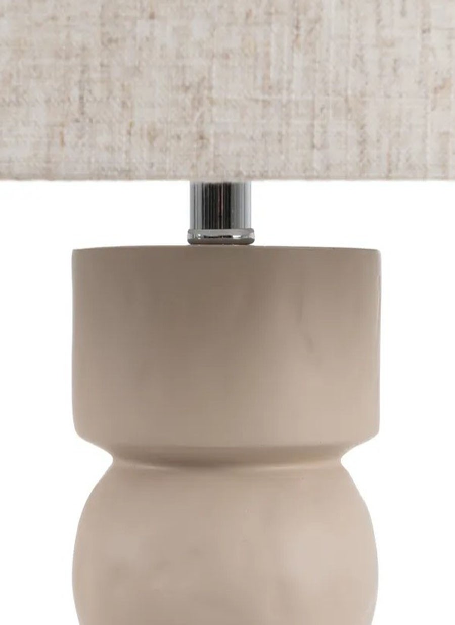 Lámpara Suelo Dry Topo Crema Resina...