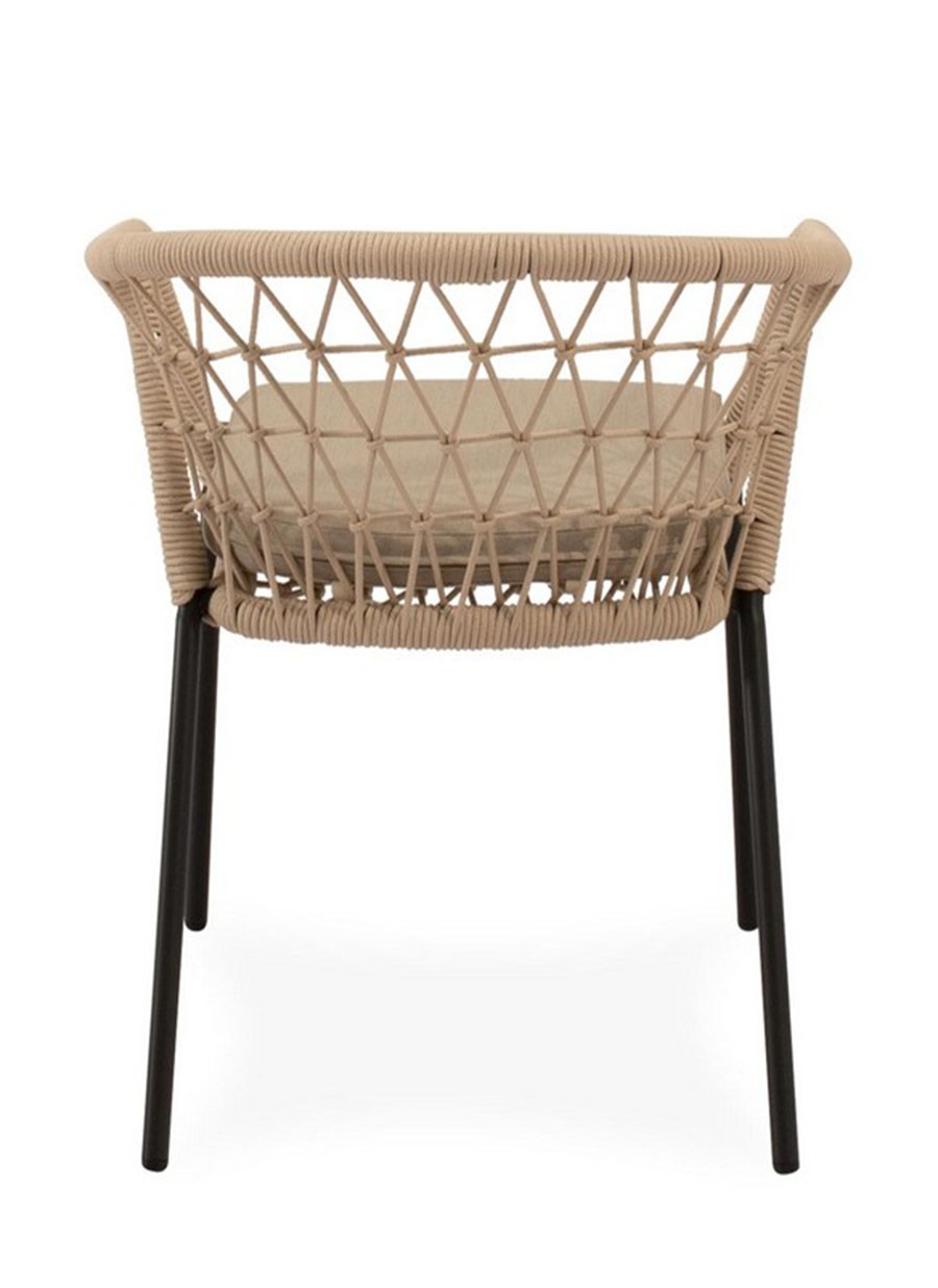 Silla Teore Beige Negro 64x74x64 cm