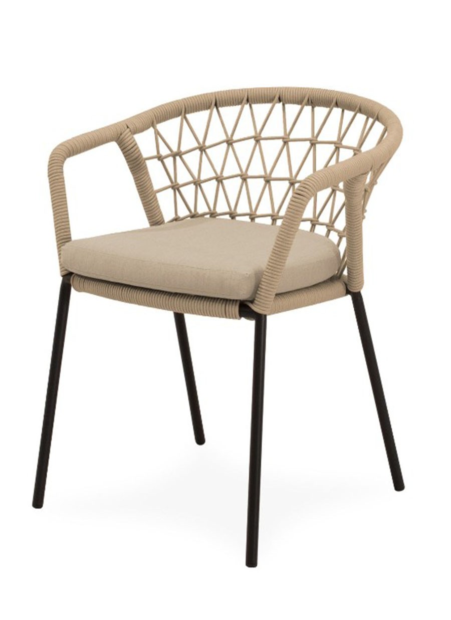 Silla Teore Beige Negro 64x74x64 cm
