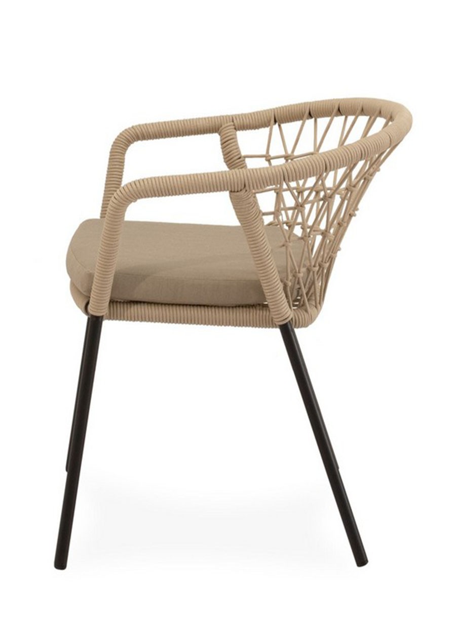 Silla Teore Beige Negro 64x74x64 cm
