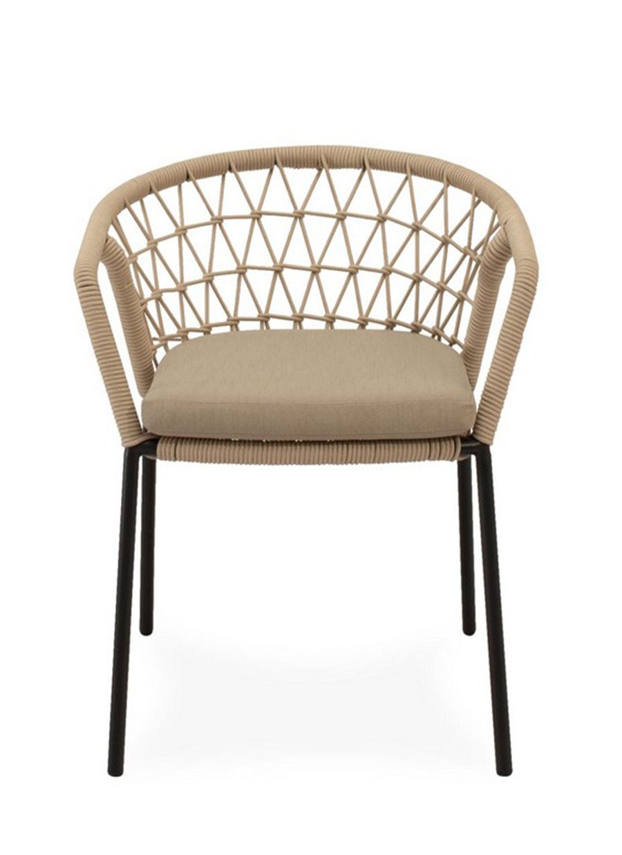 Silla Teore Beige Negro 64x74x64 cm