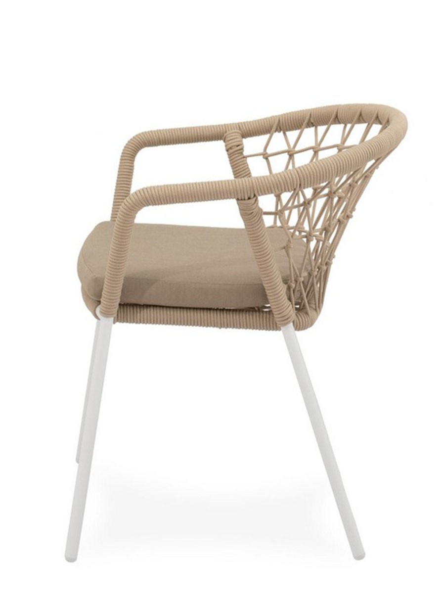Silla Teore Beige Blanco 64x74x64 cm