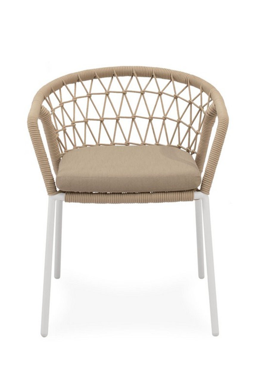 Silla Teore Beige Blanco 64x74x64 cm