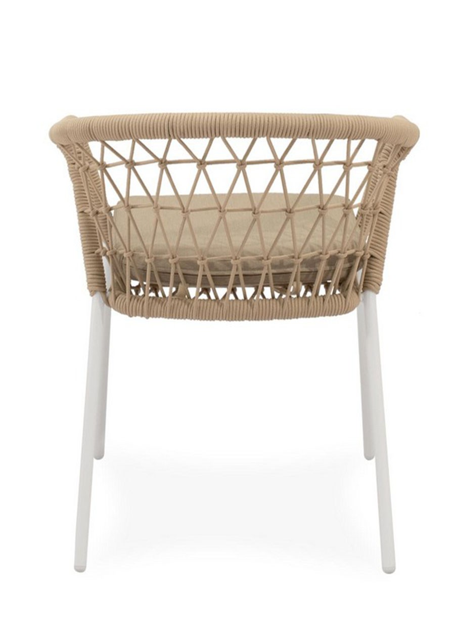 Silla Teore Beige Blanco 64x74x64 cm