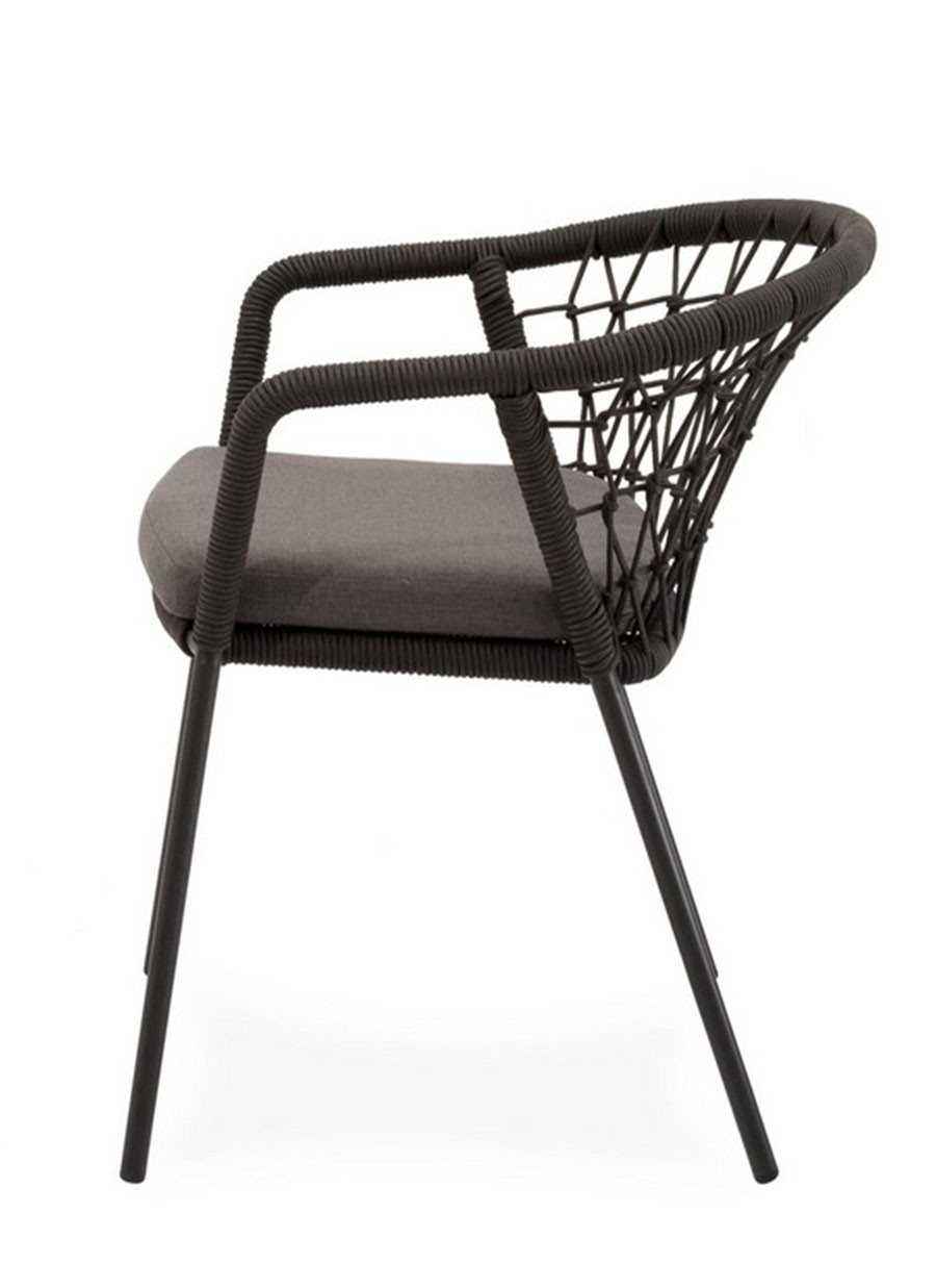 Silla Teore Gris Negro 64x74x64 cm