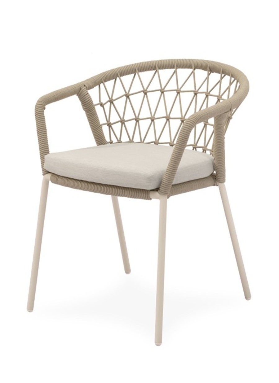 Silla Teore Blanco Beige 64x74x64 cm
